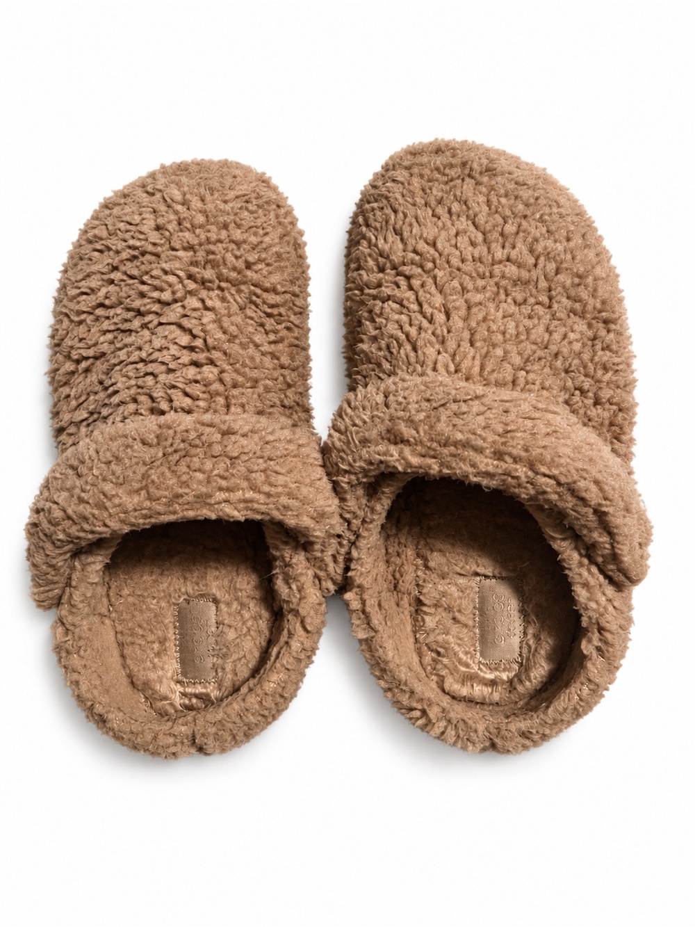 Crocs Brown Teddy Fleece Slippers Men’s 7 Women’s 9 Plush Cozy House Shoes